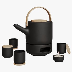 Stelton Theo Teapot with cups