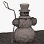 3d snowman snow model