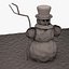 3d snowman snow model