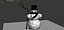 3d snowman snow model