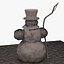 3d snowman snow model