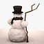 3d snowman snow model