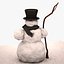 3d snowman snow model