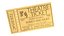Vintage Goldene Theaterkarte