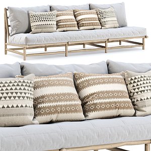 3D Rock the Kasbah Three-seater Sofa model