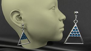 3D earrings model