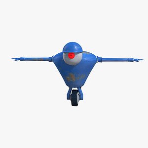 3d plumber robot rigged