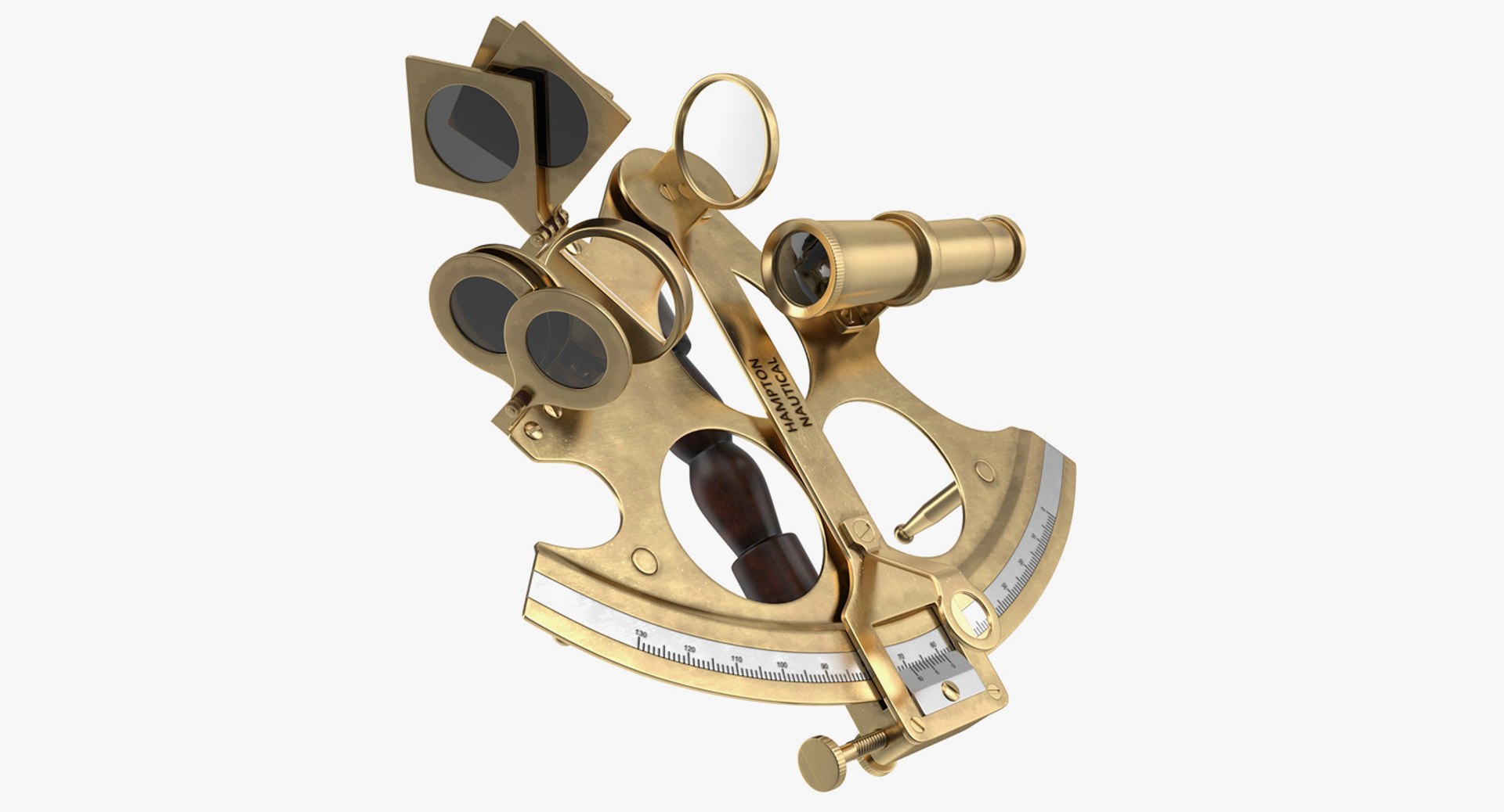 Sextant Navigation Instrument 3D model preview
