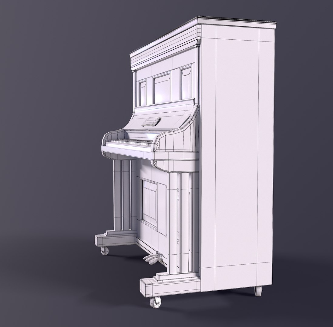 Old Wooden Piano 3D Model - TurboSquid 1997809