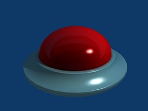 blend red glass button