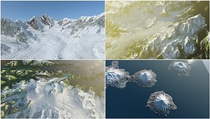 Beautiful realistic landscapes of Alaska