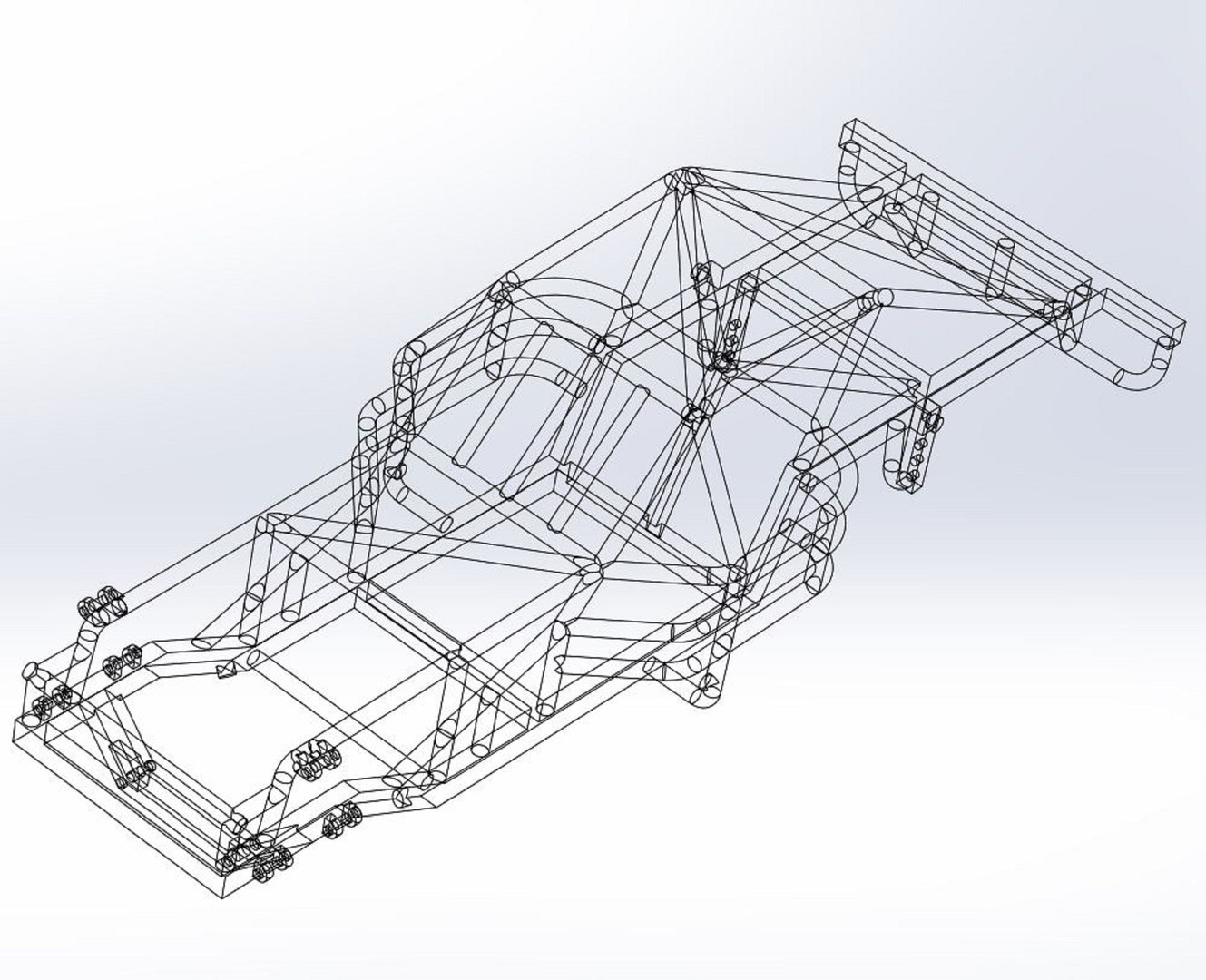 Diecast Frame Of Outlaw Figure 8 Modified Stock Car Scale 1 To 25 3D ...