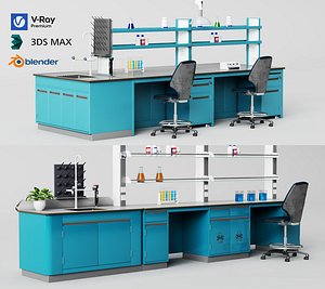 Interior of a modern scientific chemistry laboratory