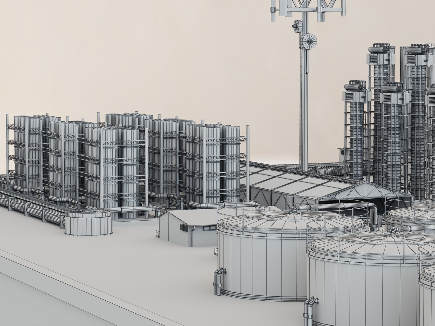 3D Industrial Oil Refinery Chemical Processing Plant - TurboSquid 2517412