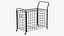 Black Metal Sports Ball Storage Cart