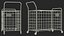 Black Metal Sports Ball Storage Cart