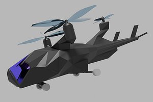 3D Toy Cargo Helicopter