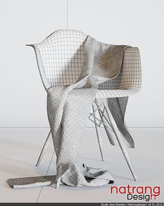 wool scarf daw chair 3d max