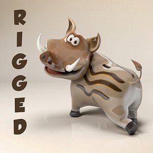 Boar 3D cartoon caracter