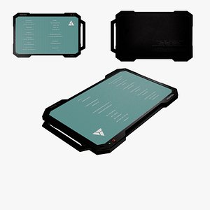 3D Futuristic Tablet Lowpoly