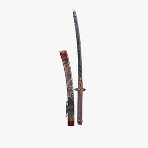 Fantasy Weapon Samurai Sword 3D model