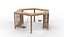 Pérgola con banco modelo 3D