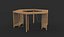 Pérgola con banco modelo 3D
