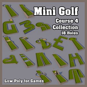 3d model mini golf course 4