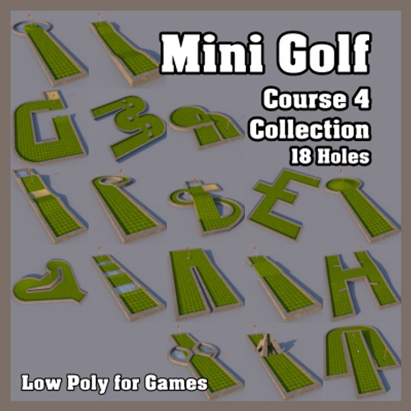 3d model mini golf course 4
