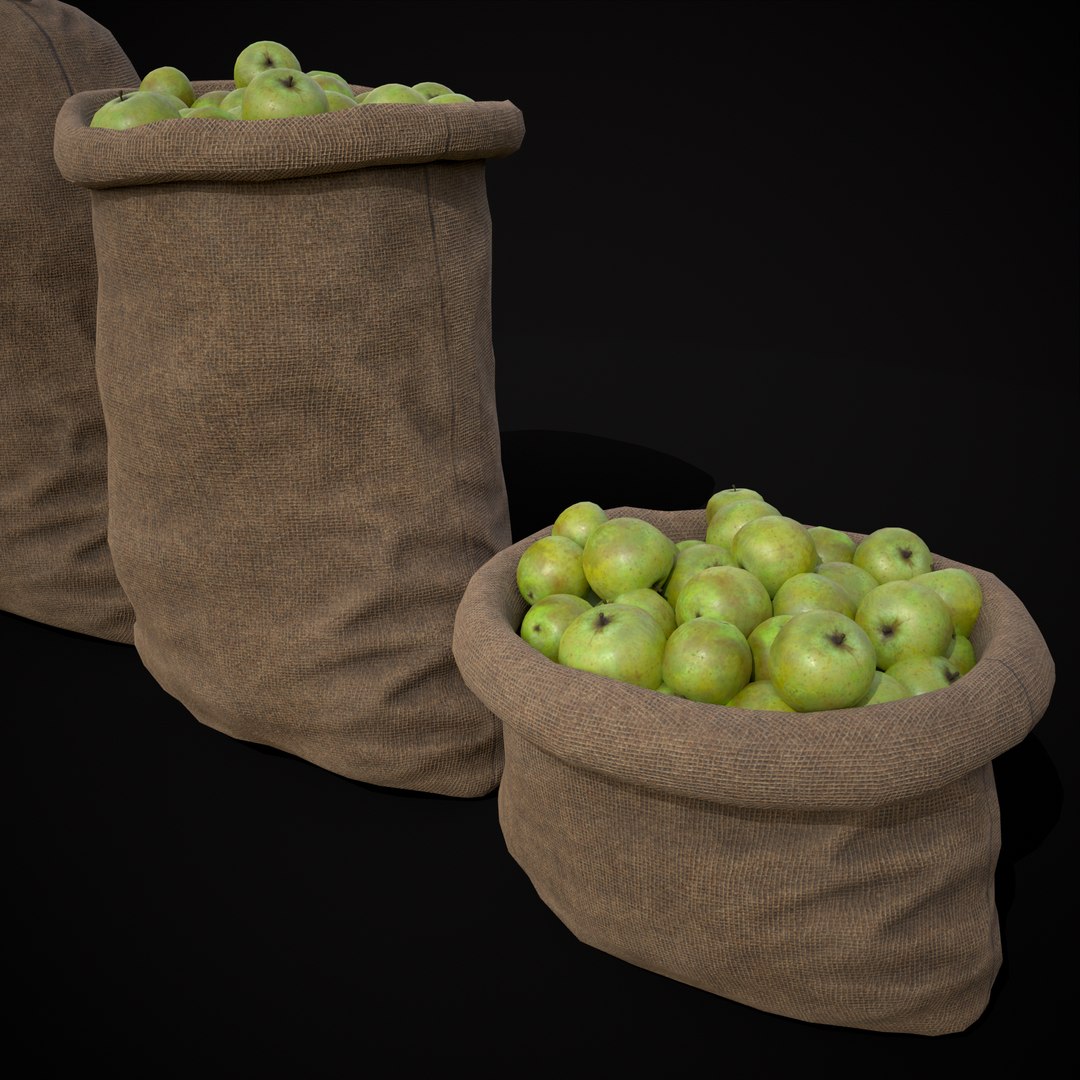3D model Burlap Sacks of Green Apples https://p.turbosquid.com/ts-thumb/1w/fR76XD/Om/13/png/1714925600/1920x1080/fit_q87/4858a21e4febea40ae72dc89dd22778f38318b73/13.jpg