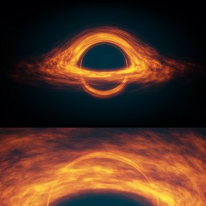 3D Supermassive Black Hole Accretion Animated For Blender model