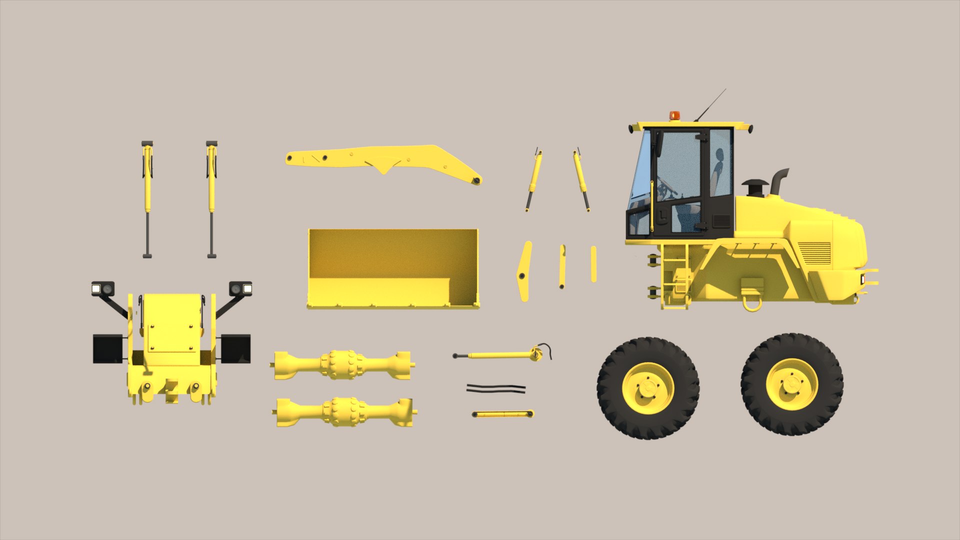 3D Wheel Loader - TurboSquid 1947160