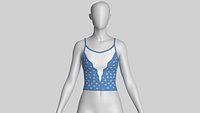 Girls Sky Blue Butterfly Cami Bralette