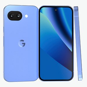 Google Pixel 10a Blue 3D model