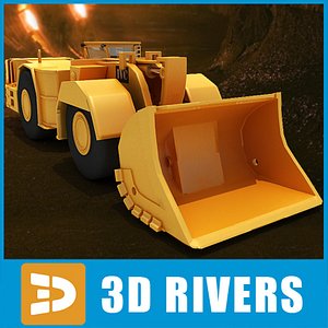 3ds max underground mining loader