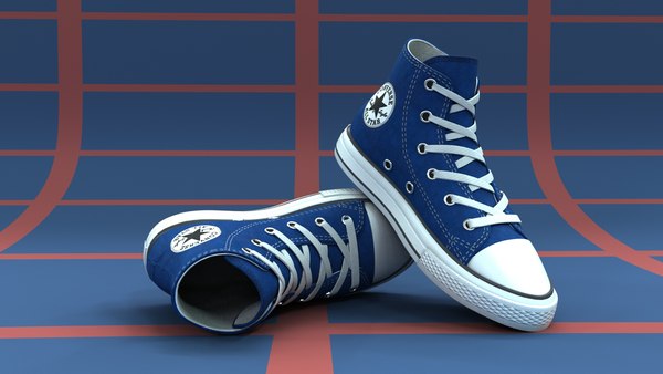 Converse Shose Color Blue model TurboSquid 2073423