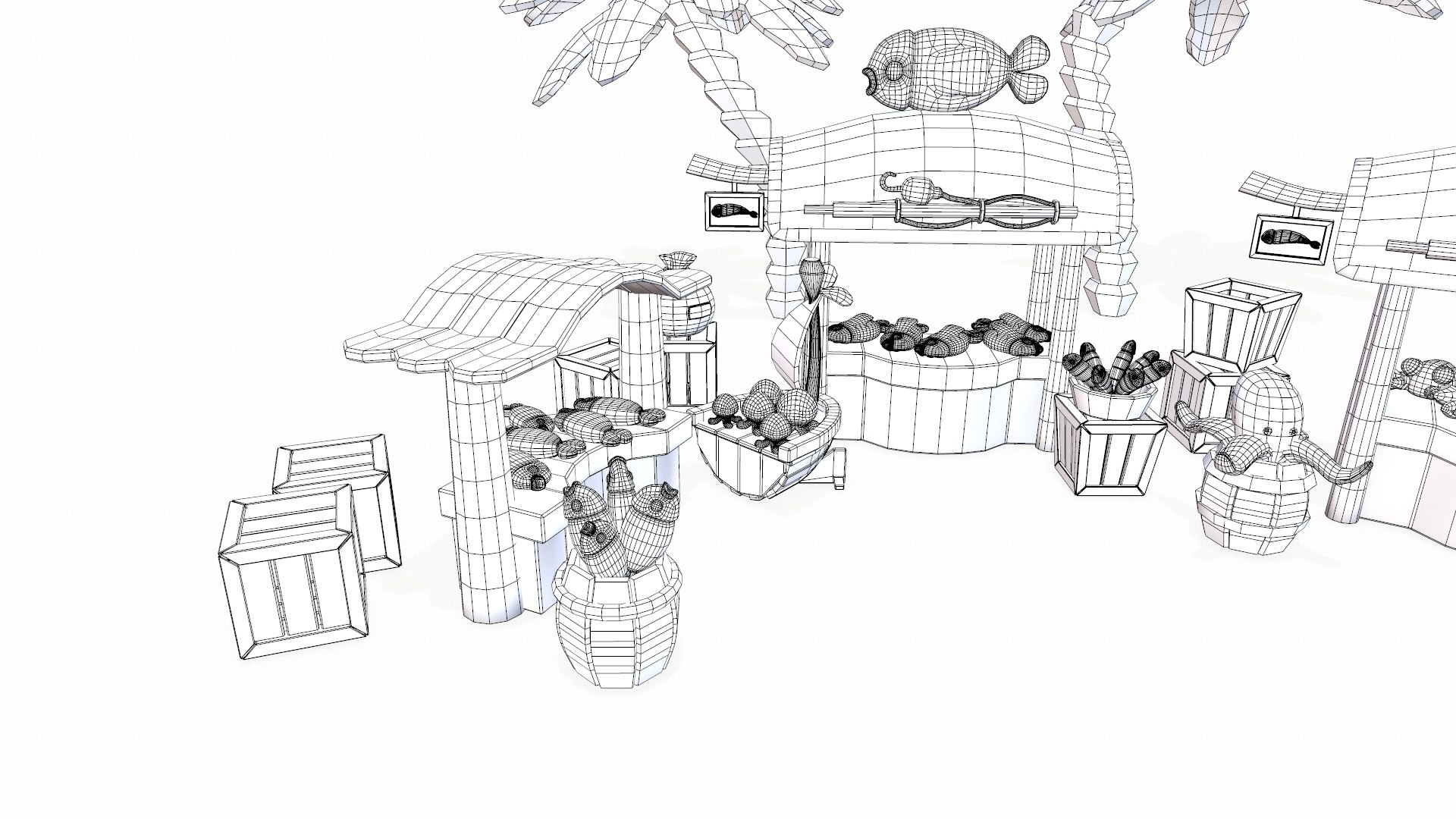 Fish Market Model - TurboSquid 2437984
