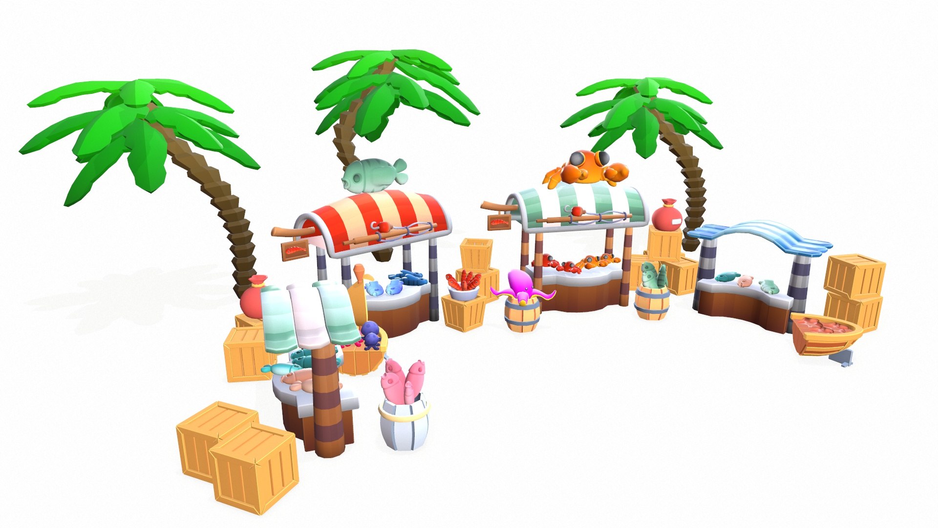 Fish Market Model - TurboSquid 2437984