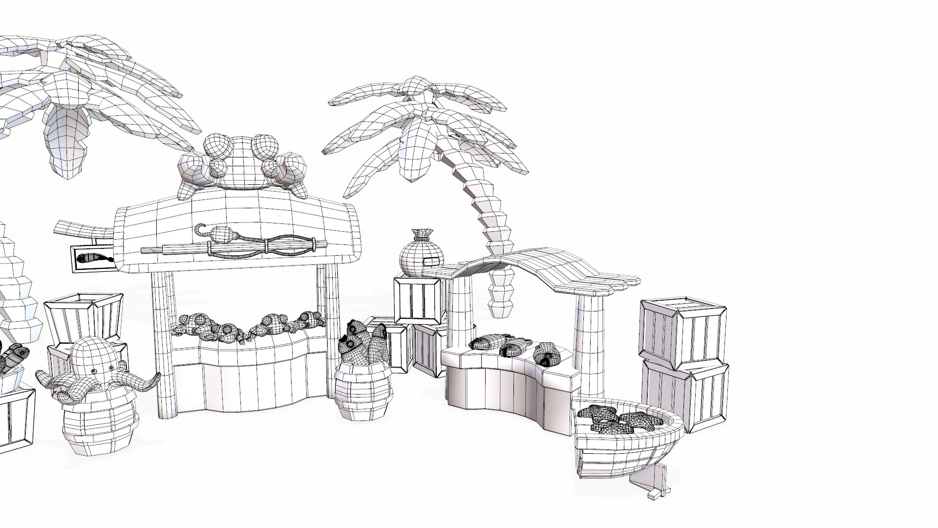 Fish Market Model - TurboSquid 2437984