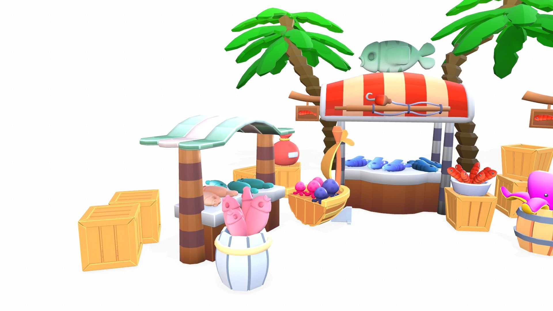 Fish Market Model - TurboSquid 2437984