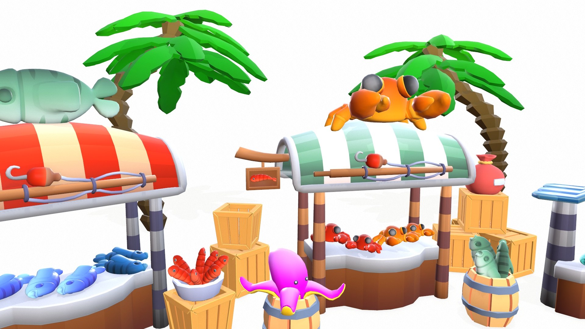 Fish Market Model - TurboSquid 2437984