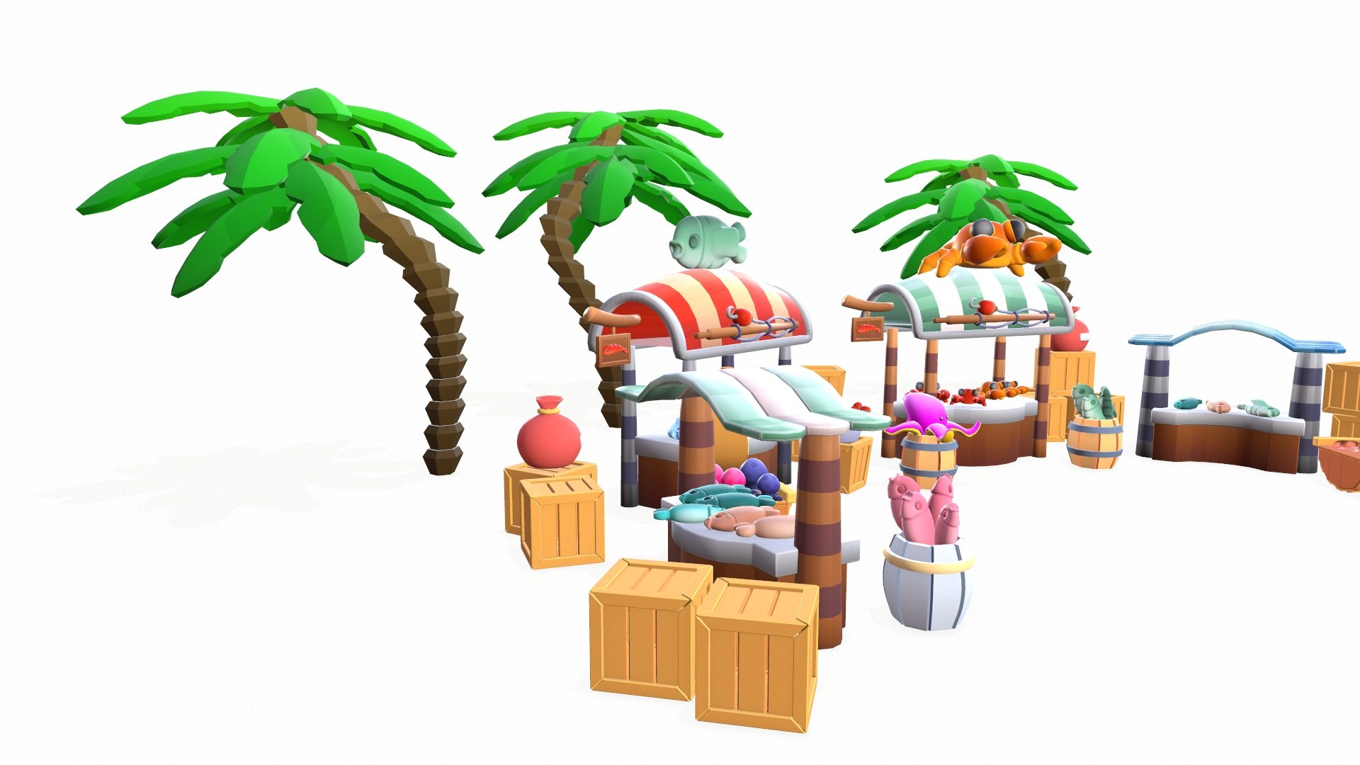 Fish Market Model - TurboSquid 2437984