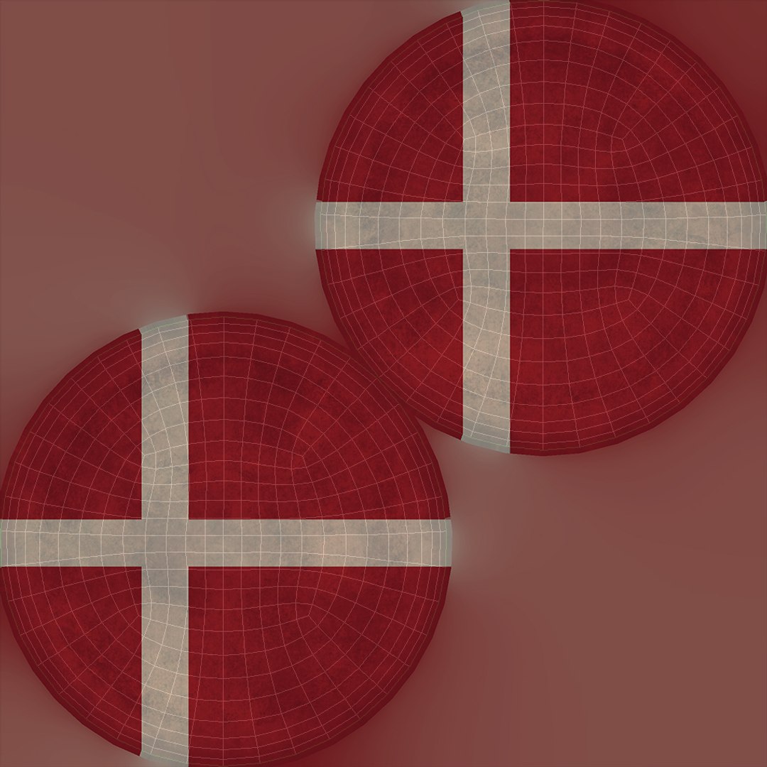 Denmark Flag Icon 3D Model - TurboSquid 2063094