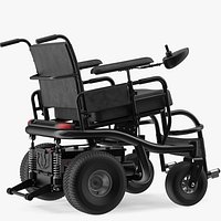 Electric Powered Wheelchair Rigged for Maya
