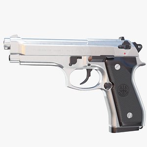 Beretta 92 Silver 3D