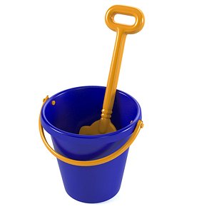 toy spade bucket 3d model