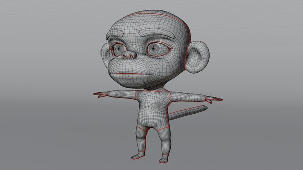 Monkey Cartoon Funny 3D model - TurboSquid 1978677
