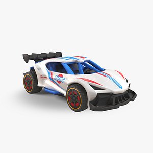3D Racing Buggy Low Poly Car Game Ready model