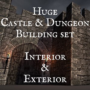 Modular Castle & Dungeon Creation Set for Blender 3d, V2