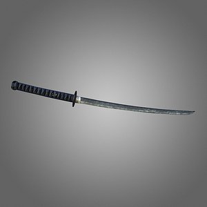 katana low-poly 3ds